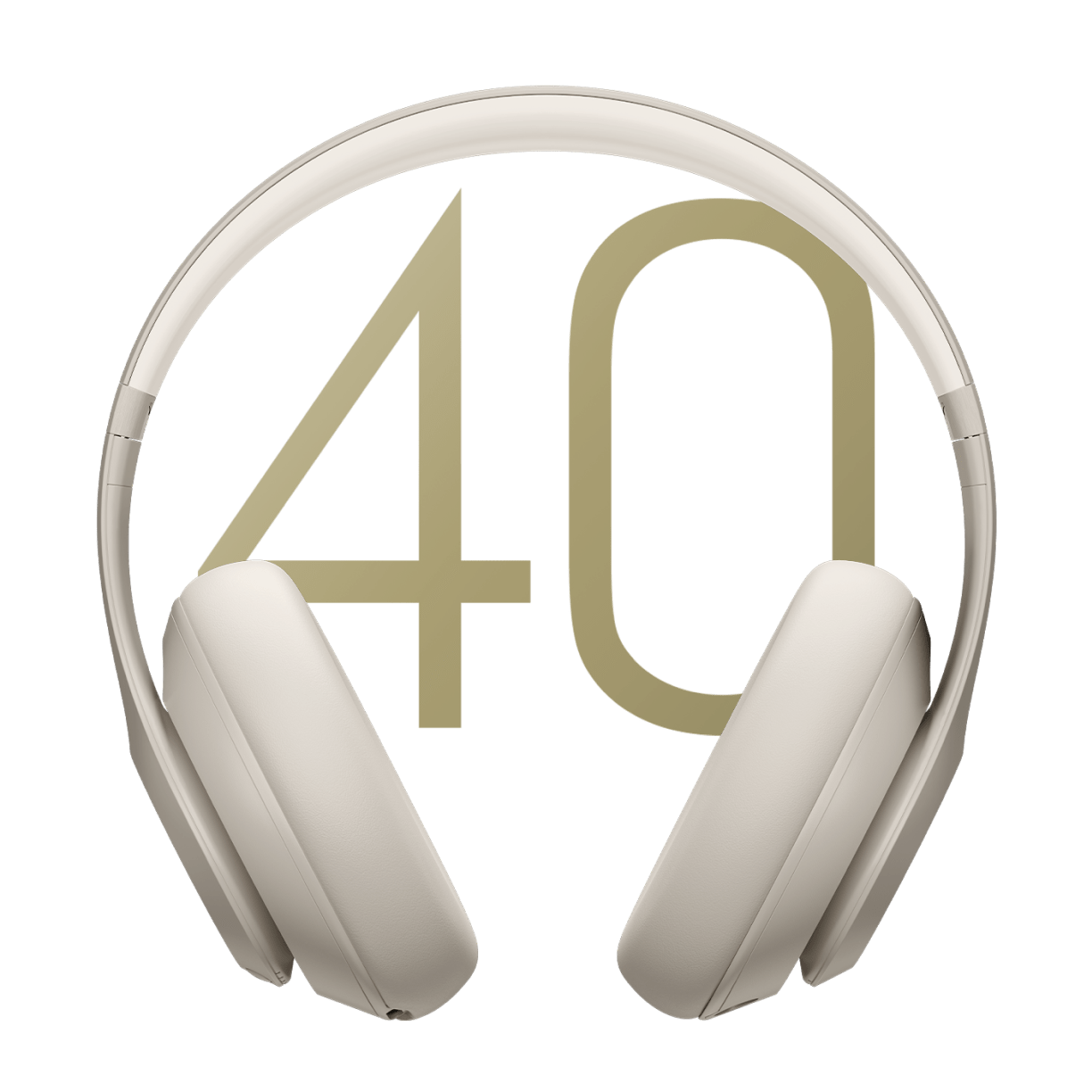柔沙色 Beats Studio Pro 无线头戴式耳机拥有长达 40 小时的电池续航时间